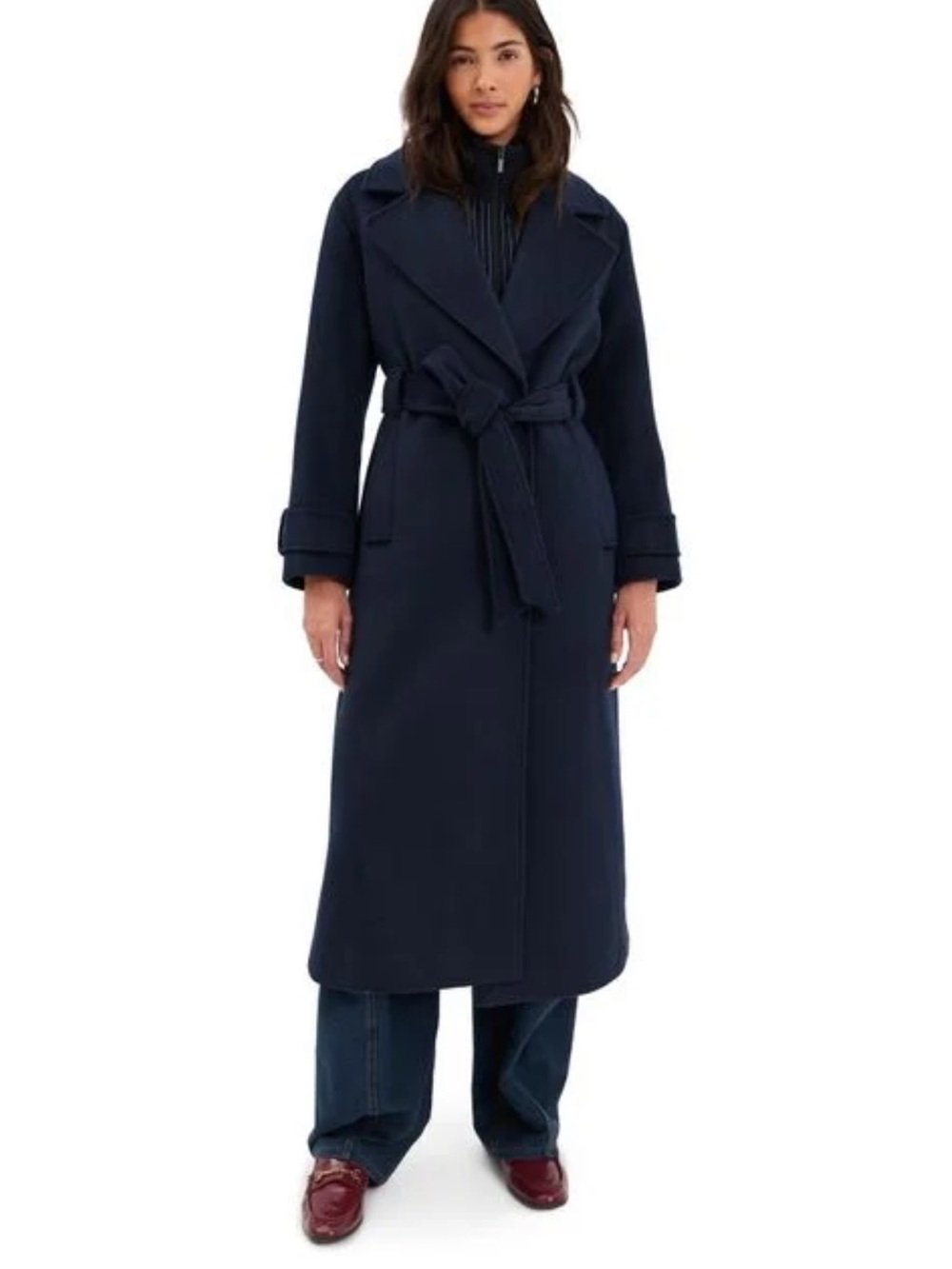 Aligne Navy Tie Waist Coat